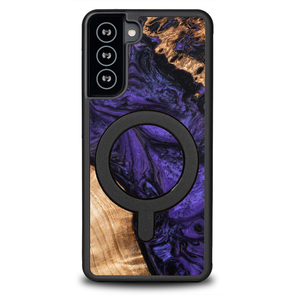 Etui Bewood Unique na Samsung Galaxy S21 FE - Violet z MagSafe (1)