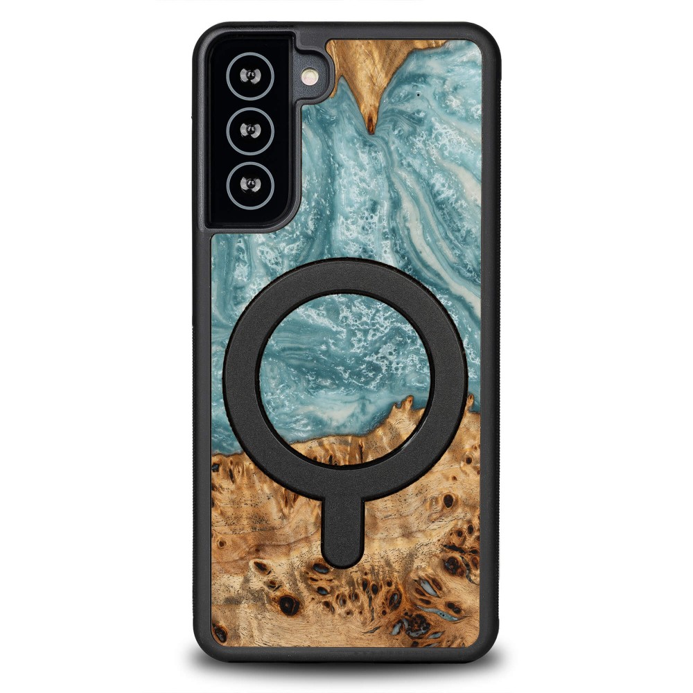 Etui Bewood Unique na Samsung Galaxy S21 FE - Planets - Uran z MagSafe (1)