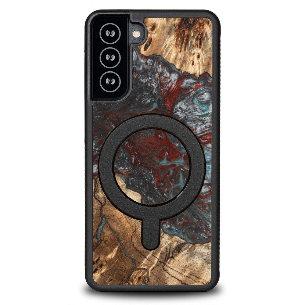 Etui Bewood Unique na Samsung Galaxy S21 FE - Planets - Pluton z MagSafe (1)