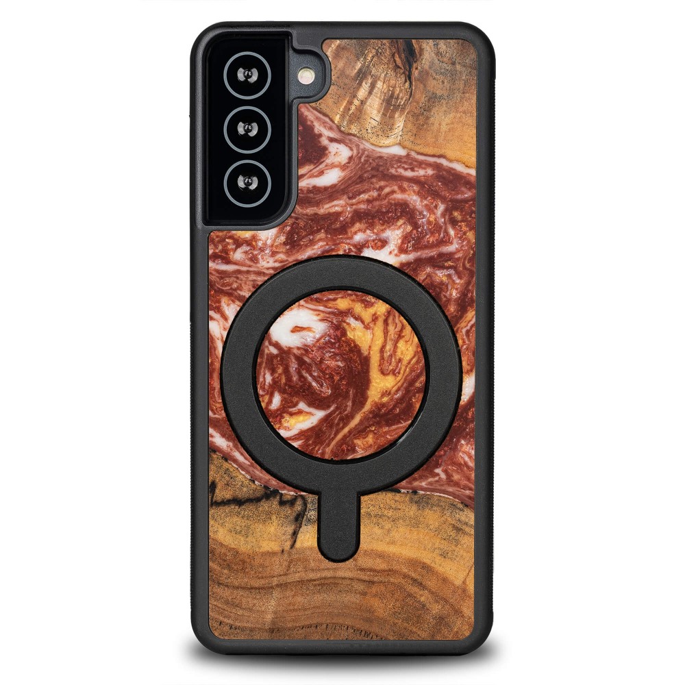 Etui Bewood Unique na Samsung Galaxy S21 FE - Planets - Mars z MagSafe (1)