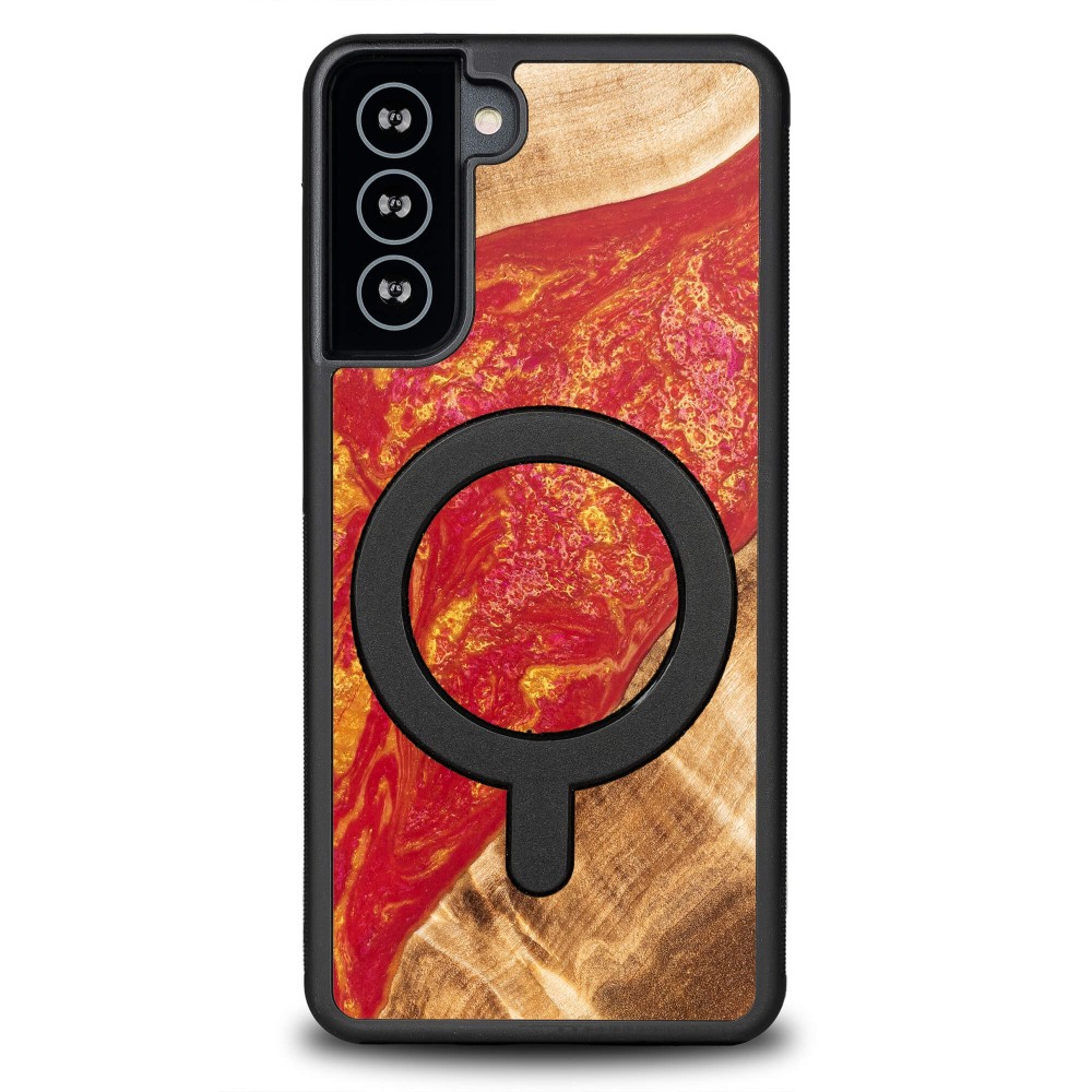 Etui Bewood Unique na Samsung Galaxy S21 FE - Neons - Paris z MagSafe (1)