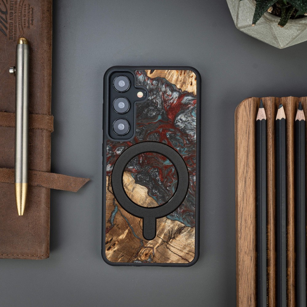 Etui Bewood Unique na Samsung Galaxy A55 5G - Planets - Pluton z MagSafe (3)