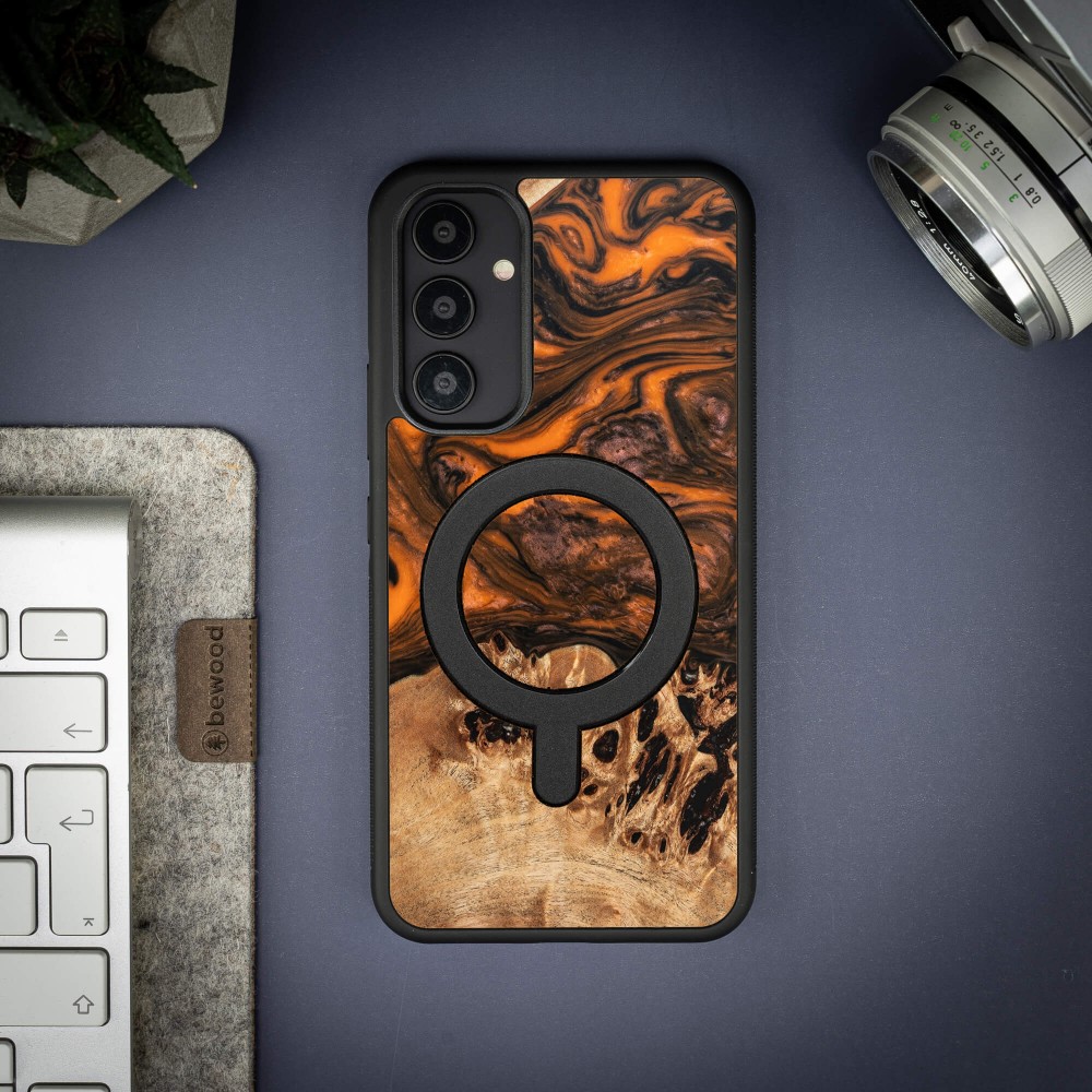 Bewood Resin Case - Samsung Galaxy A54 5G - Orange - MagSafe (3)