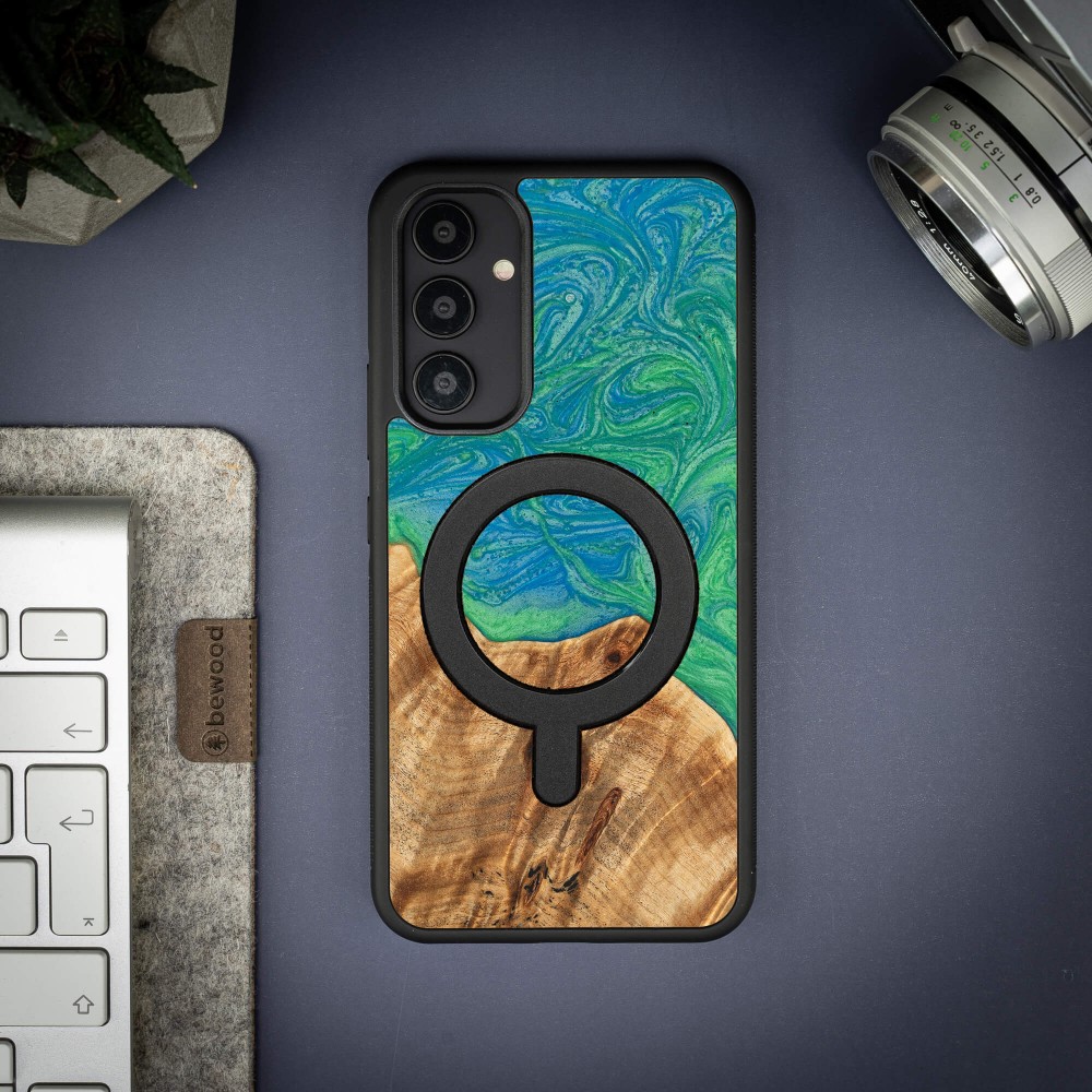 Etui Bewood Unique na Samsung Galaxy A54 5G - Neons - Tokyo z MagSafe (3)