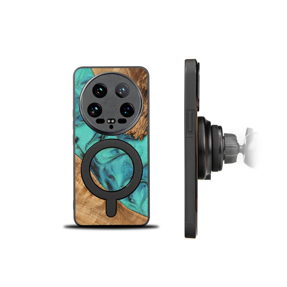 Etui Bewood Unique na Xiaomi 14 Ultra - Turquoise z MagSafe (2)
