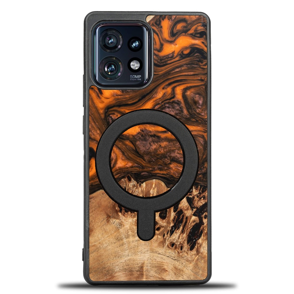 Etui Bewood Unique na Motorola Edge 40 Pro - Orange z MagSafe (1)