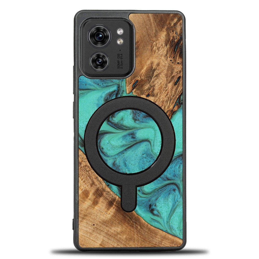 Etui Bewood Unique na Motorola Edge 40 - Turquoise z MagSafe (1)