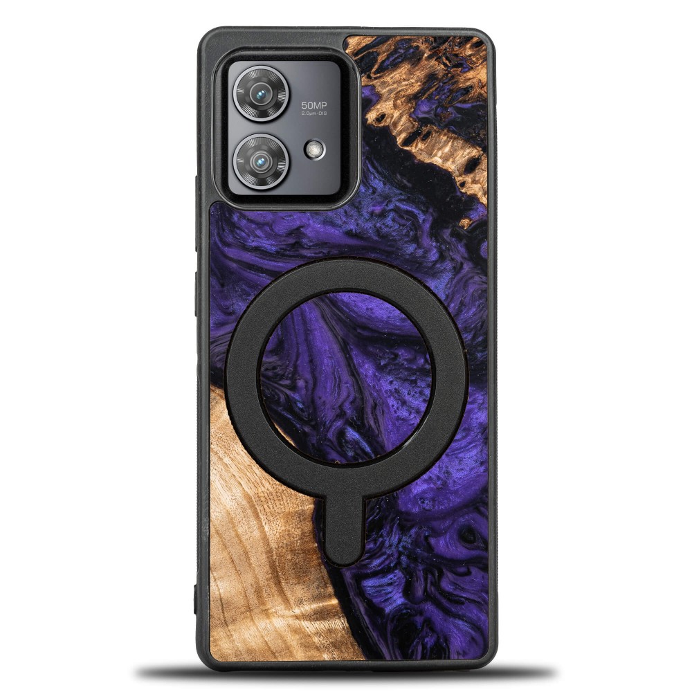 Etui Bewood Unique na Motorola Edge 40 Neo - Violet z MagSafe (1)