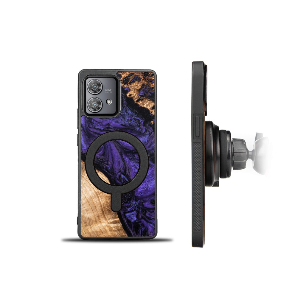 Etui Bewood Unique na Motorola Edge 40 Neo - Violet z MagSafe (2)