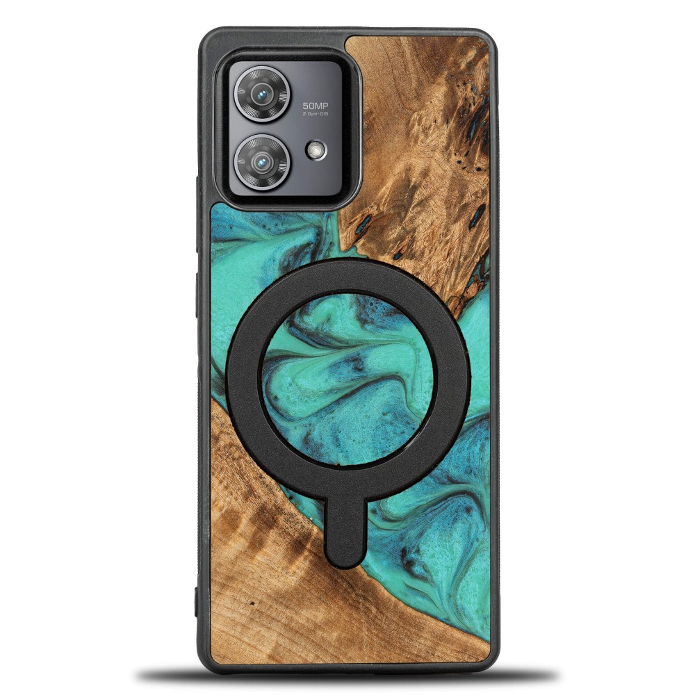 Etui Bewood Unique na Motorola Edge 40 Neo - Turquoise z MagSafe (1)