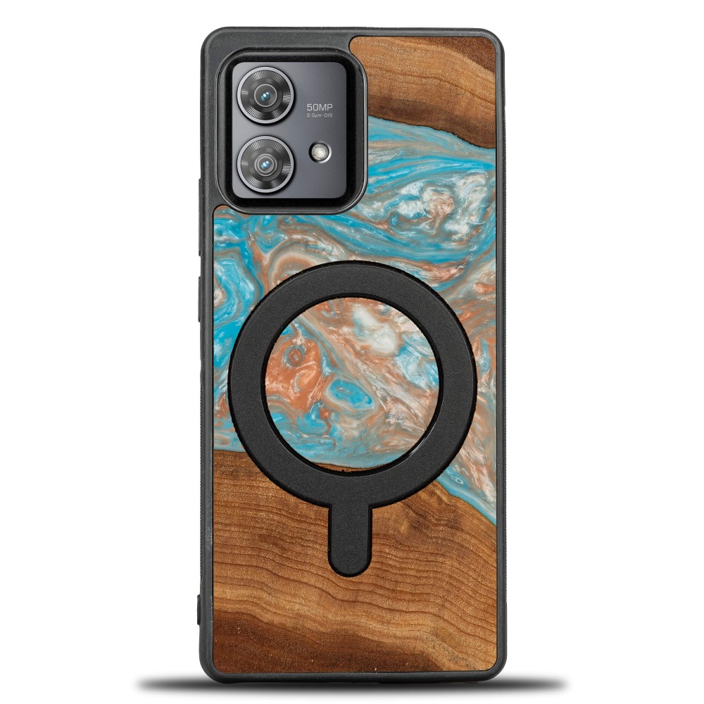 Etui Bewood Unique na Motorola Edge 40 Neo - Planets - Saturn z MagSafe (1)