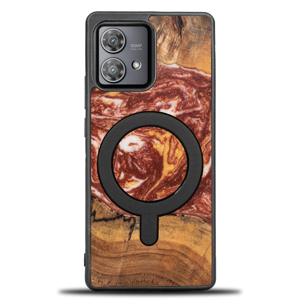 Bewood Resin Case - Motorola Edge 40 Neo - Planets - Mars - MagSafe (1)