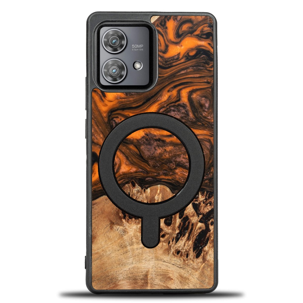 Etui Bewood Unique na Motorola Edge 40 Neo - Orange z MagSafe (1)