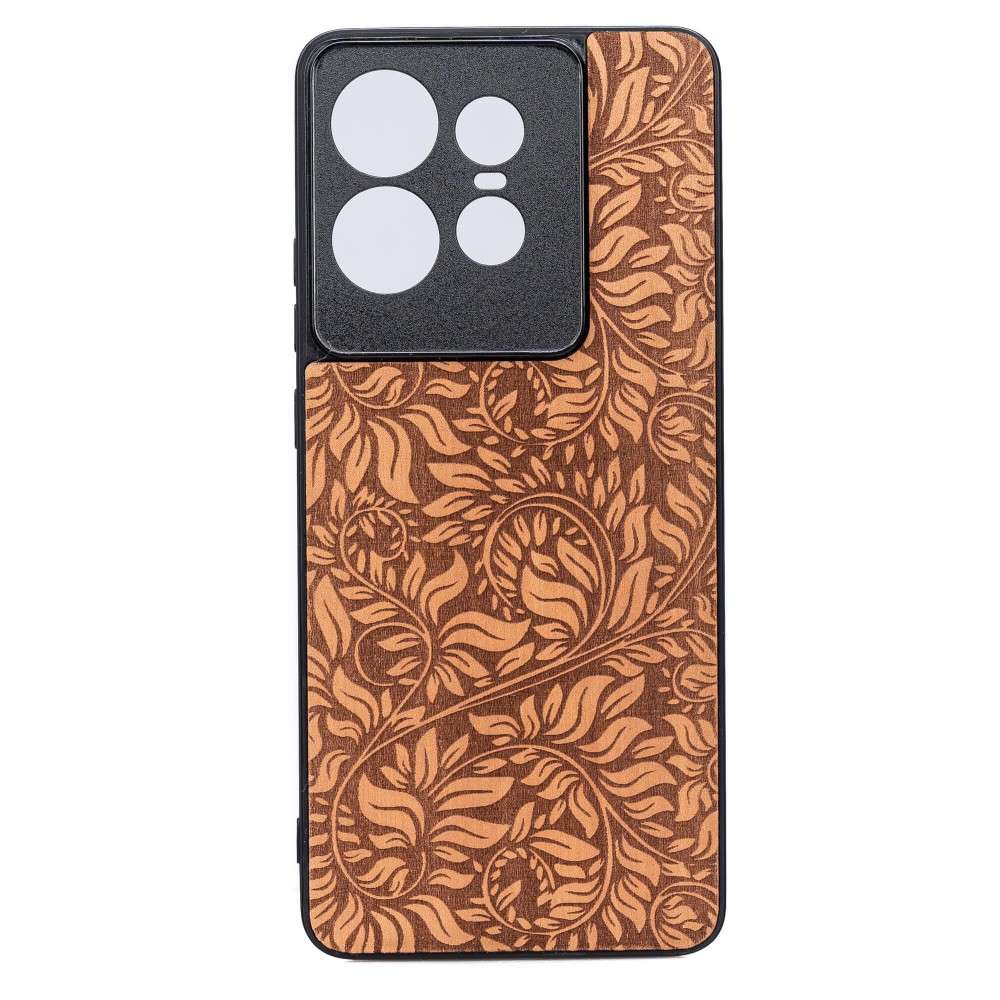 Drewniane Etui Bewood do Motorola Edge 50 Pro LIŚCIE JABŁOŃ (1)