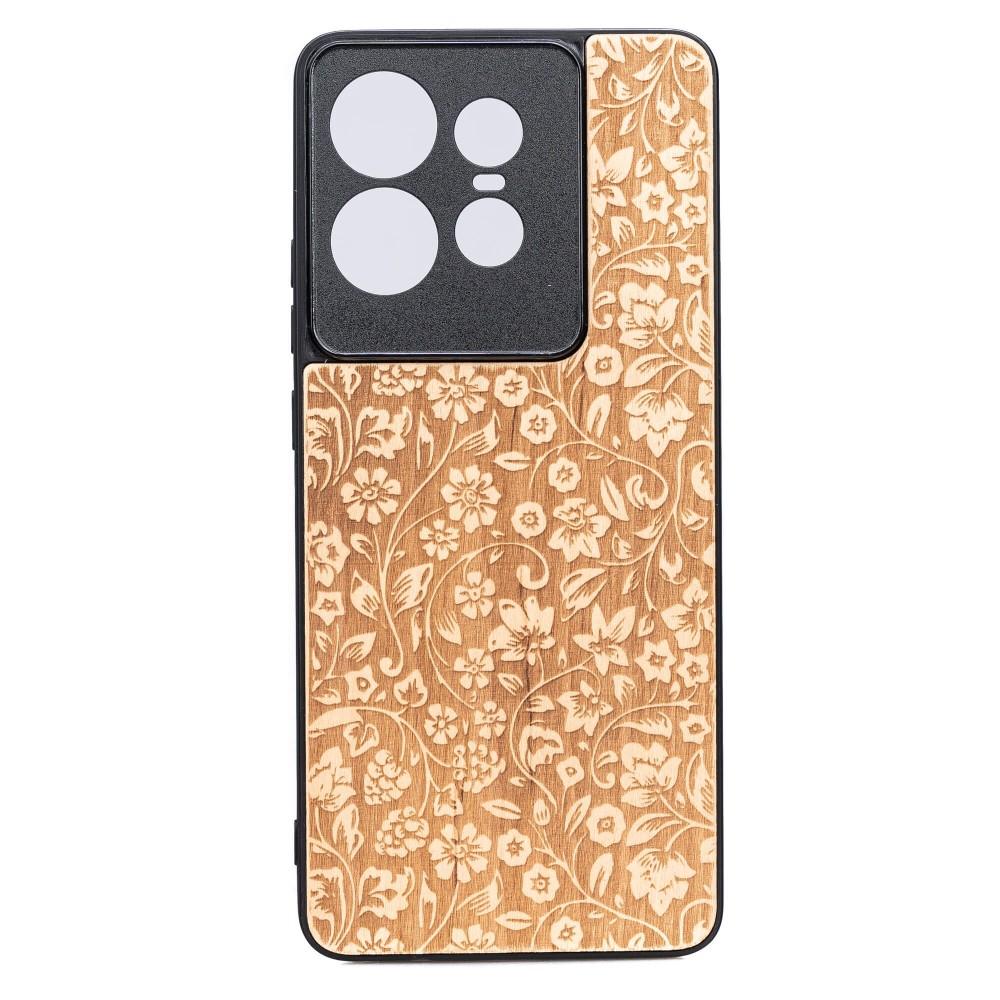 Drewniane Etui Bewood do Motorola Edge 50 Pro KWIATY POLNE ANIEGRE (1)