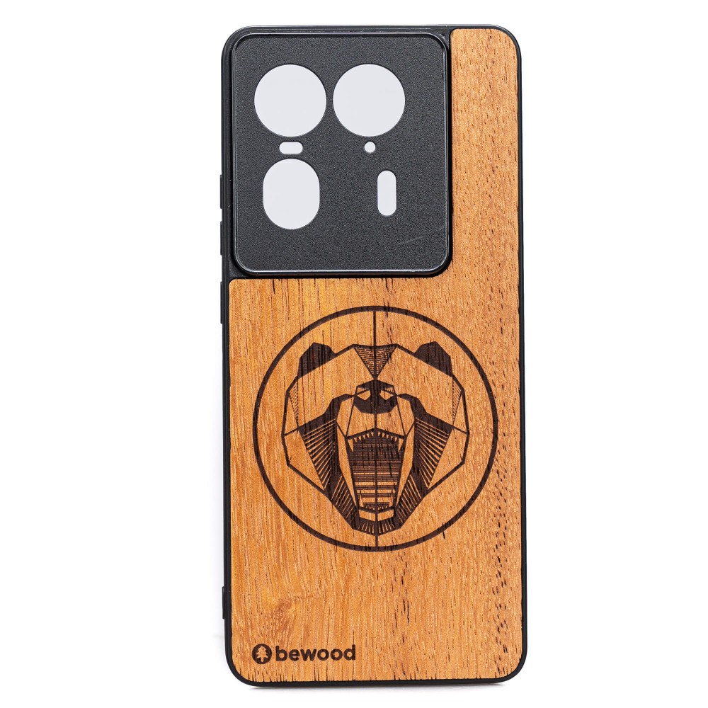 Drewniane Etui Bewood do Motorola Edge 50 Ultra NIEDŹWIEDŹ MERBAU (1)