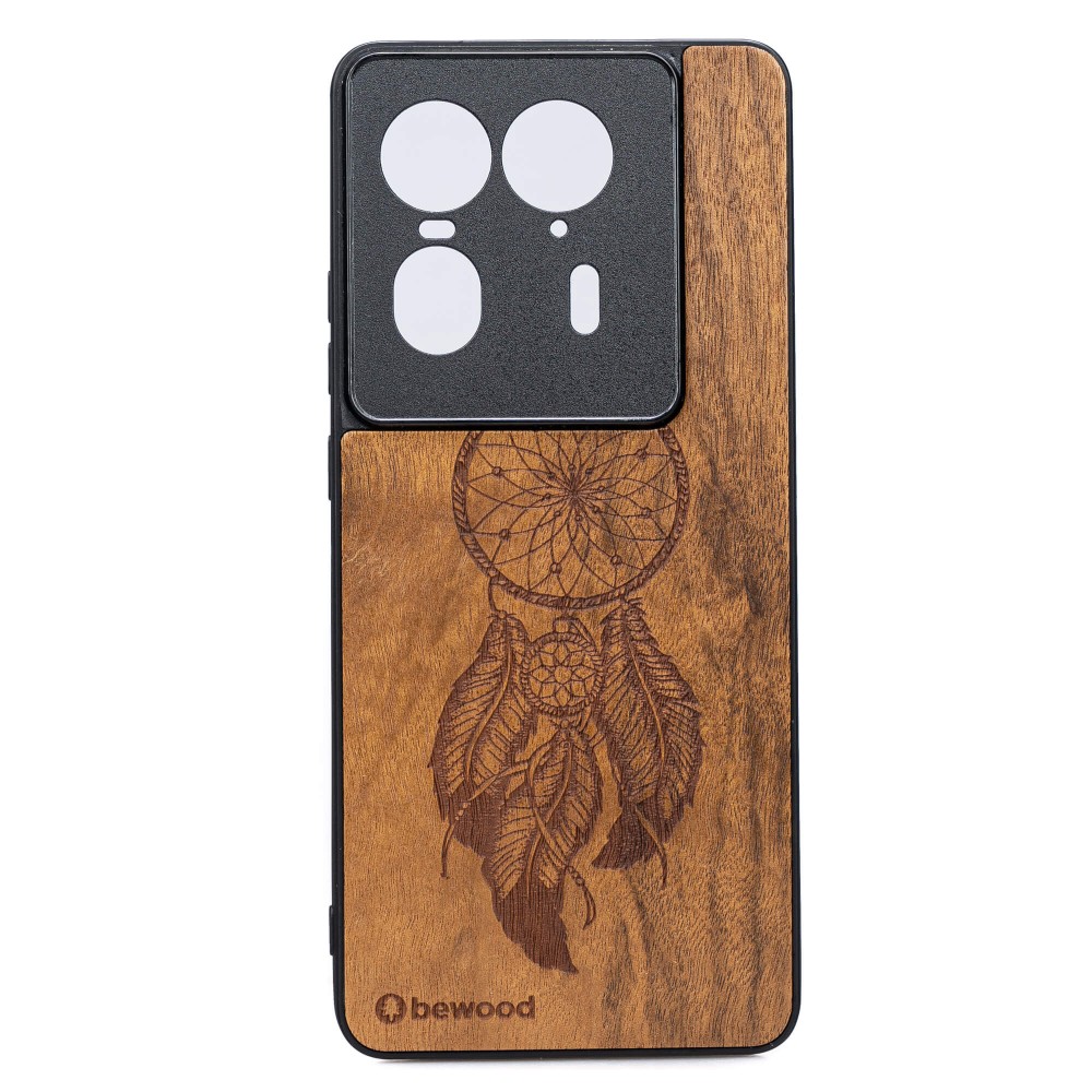 Drewniane Etui Bewood do Motorola Edge 50 Ultra ŁAPACZ SNÓW IMBUIA (1)