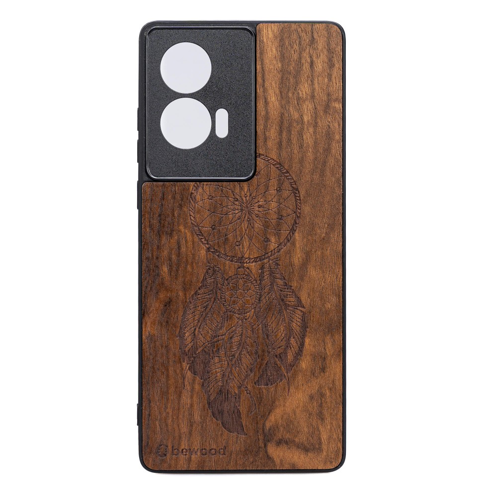 Drewniane Etui Bewood do Motorola Edge 50 Fusion ŁAPACZ SNÓW IMBUIA (1)