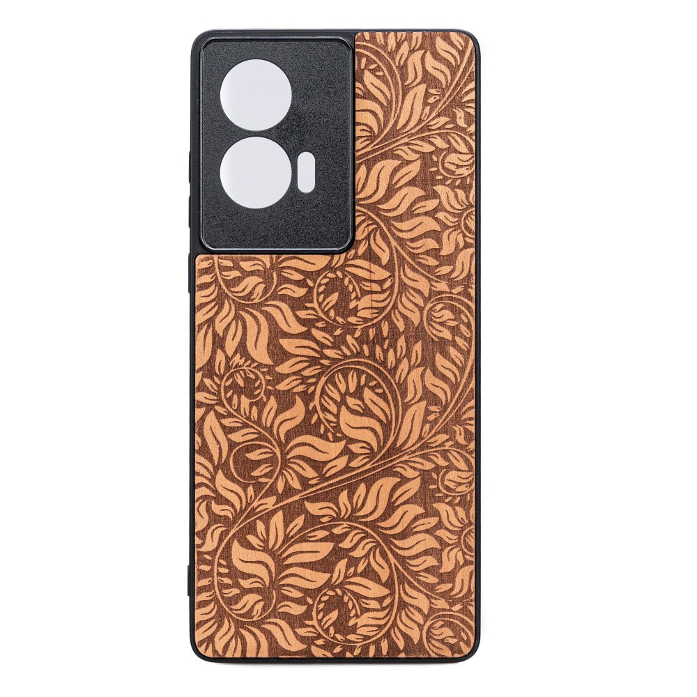 Drewniane Etui Bewood do Motorola Edge 50 Fusion LIŚCIE JABŁOŃ (1)