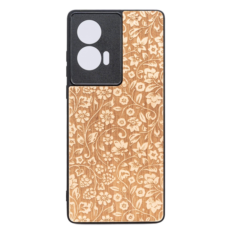 Drewniane Etui Bewood do Motorola Edge 50 Fusion KWIATY POLNE ANIEGRE (1)