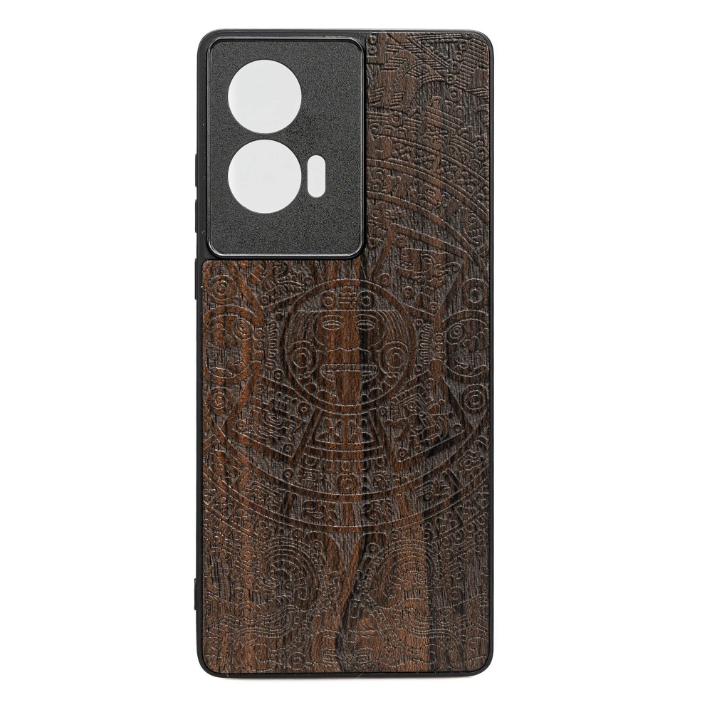 Drewniane Etui Bewood do Motorola Edge 50 Fusion KALENDARZ AZTECKI ZIRICOTE (1)