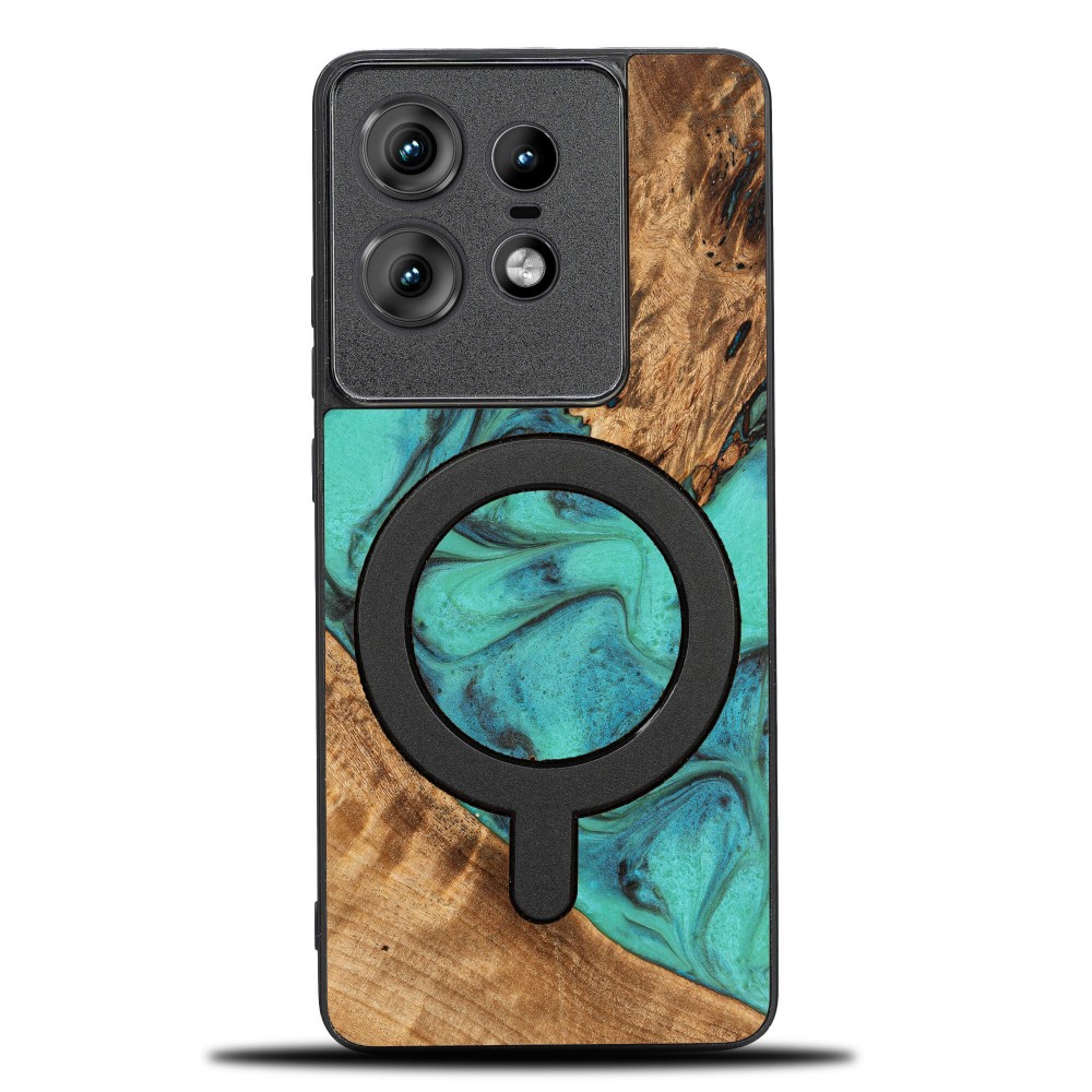 Etui Bewood Unique do Motorola Edge 50 Pro - Turquoise z MagSafe (1)