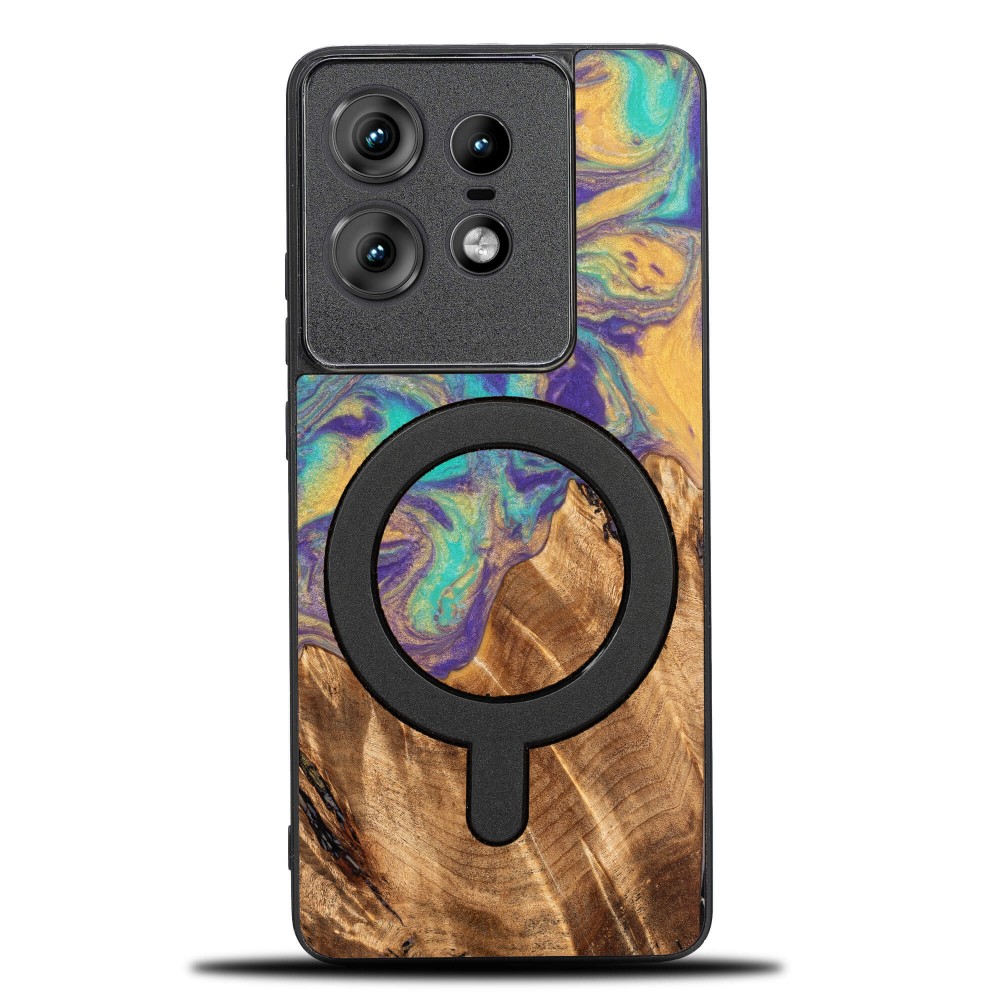 Etui Bewood Unique do Motorola Edge 50 Pro - Planets - Merkury z MagSafe (1)