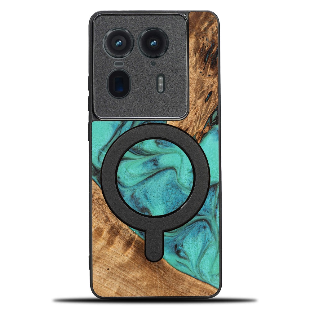 Etui Bewood Unique do Motorola Edge 50 Ultra - Turquoise z MagSafe (1)