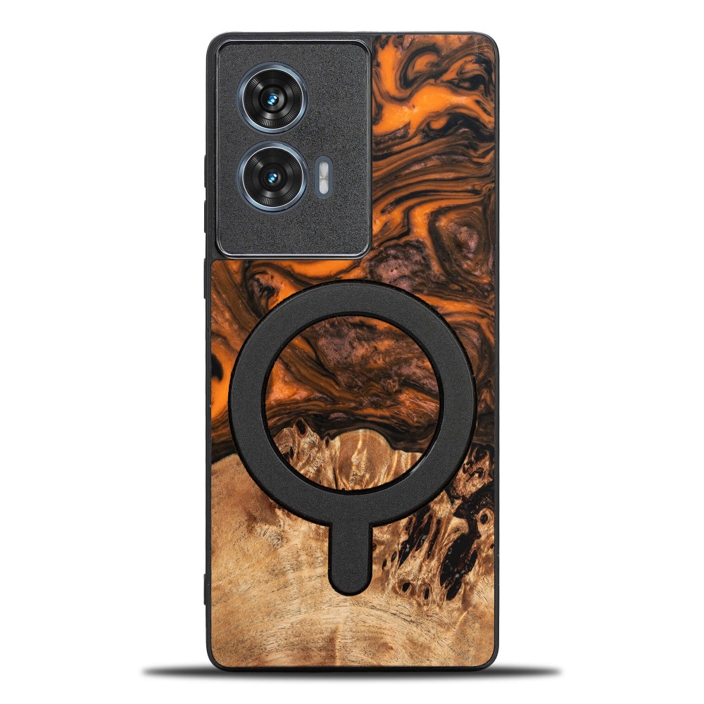 Etui Bewood Unique do Motorola Edge 50 Fusion - Orange z MagSafe (1)