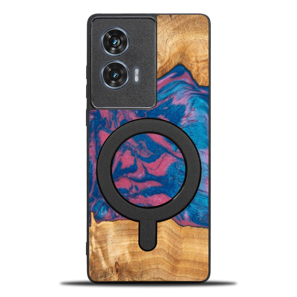 Etui Bewood Unique do Motorola Edge 50 Fusion - Neons - Vegas z MagSafe (1)
