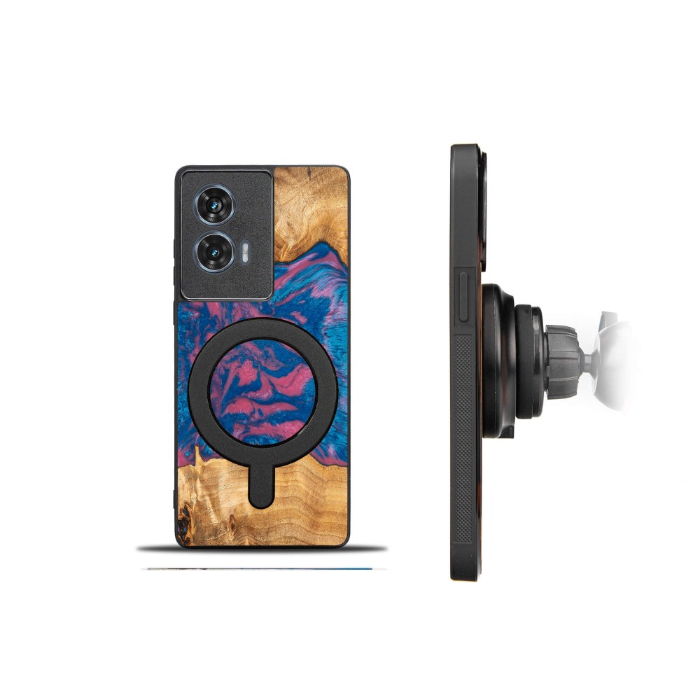 Etui Bewood Unique do Motorola Edge 50 Fusion - Neons - Vegas z MagSafe (2)