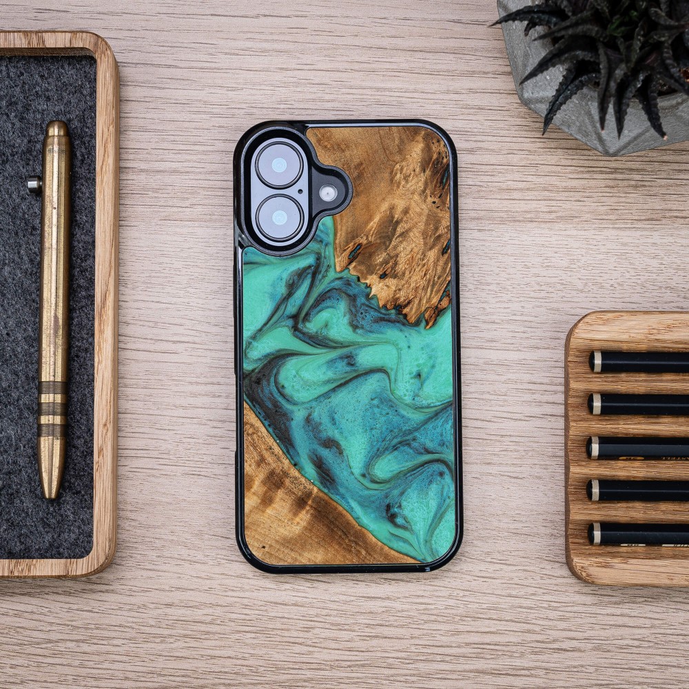 Etui Bewood Unique do iPhone 16 - Turquoise (3)