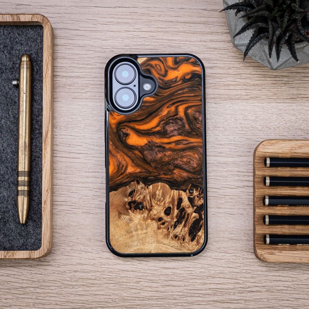 Etui Bewood Unique do iPhone 16 - Orange (3)