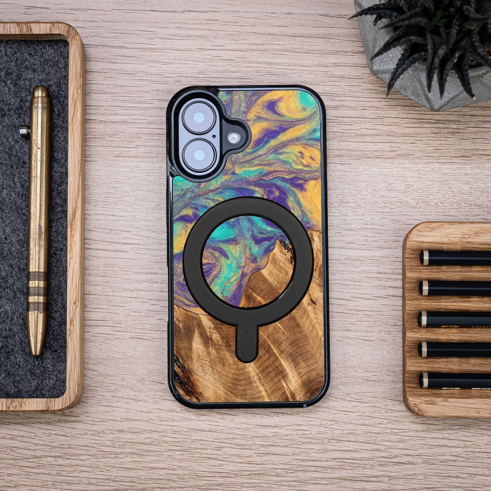 Etui Bewood Unique do iPhone 16 - Planets - Merkury z MagSafe (4)