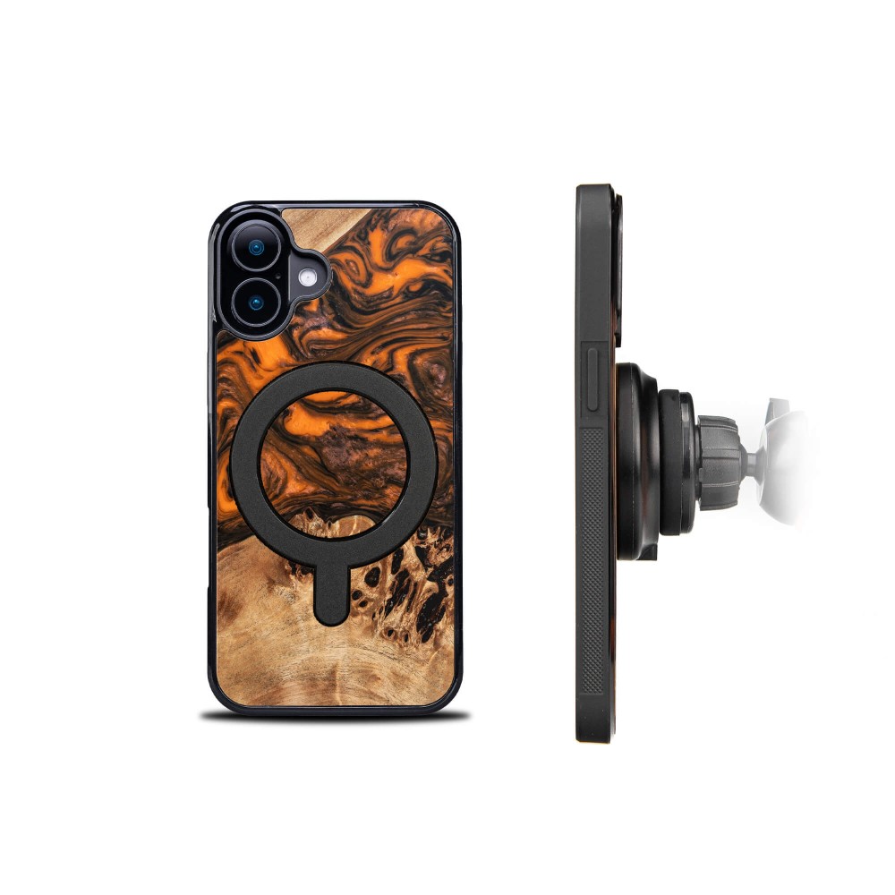 Etui Bewood Unique do iPhone 16 - Orange z MagSafe (3)