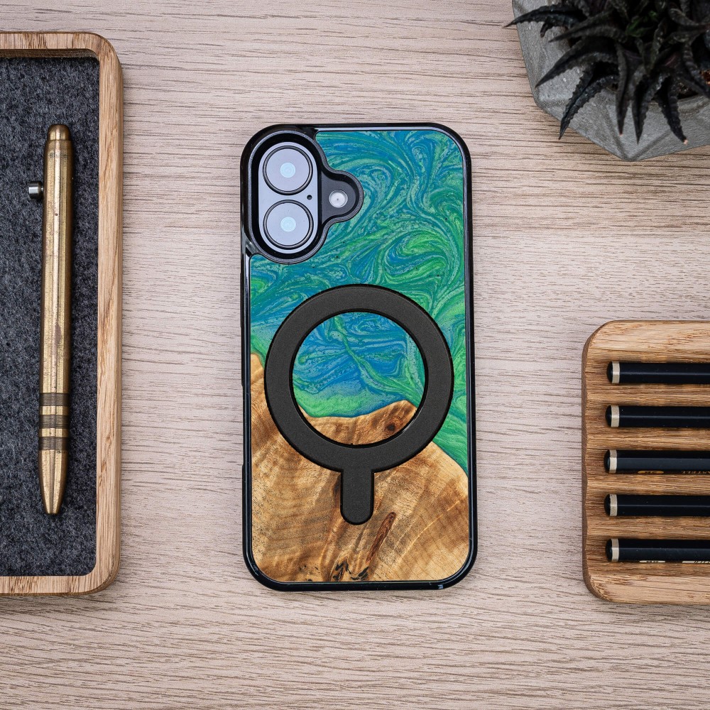 Etui Bewood Unique do iPhone 16 - Neons - Tokyo z MagSafe (4)