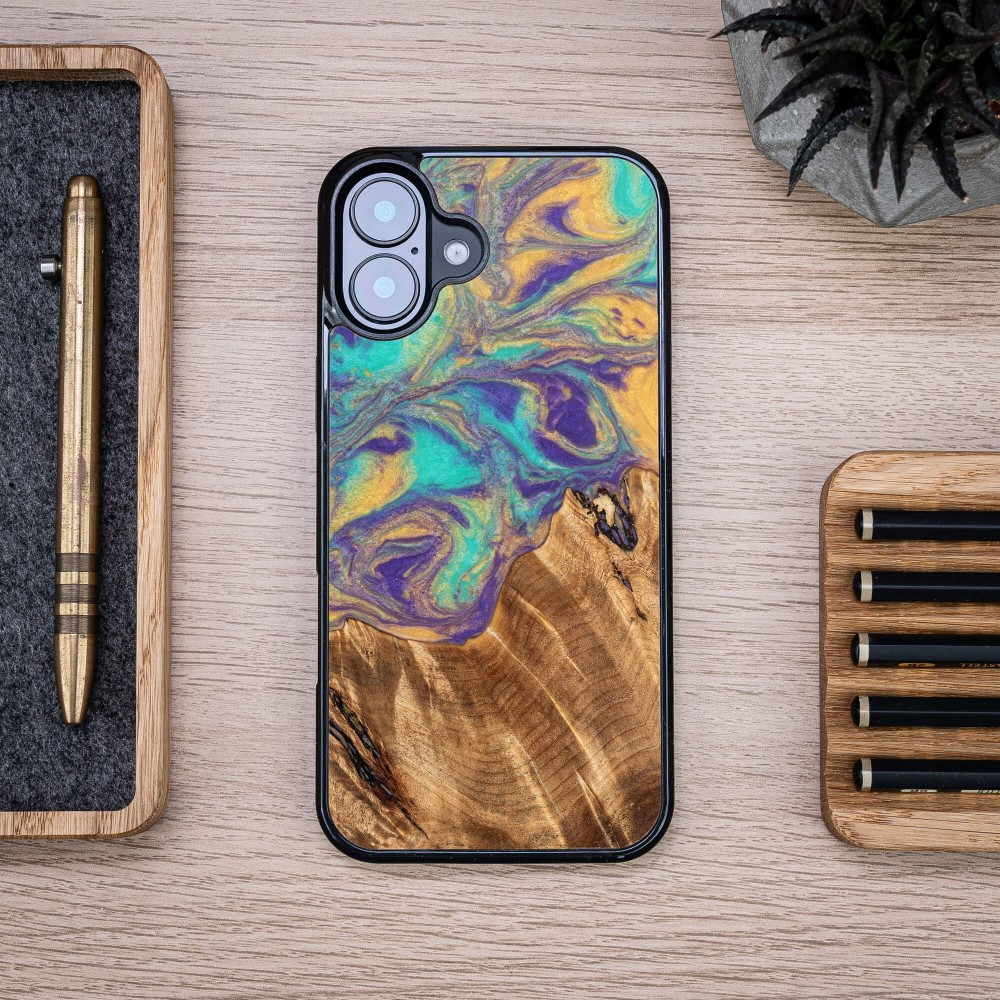 Etui Bewood Unique do iPhone 16 Plus - Planets - Merkury (3)
