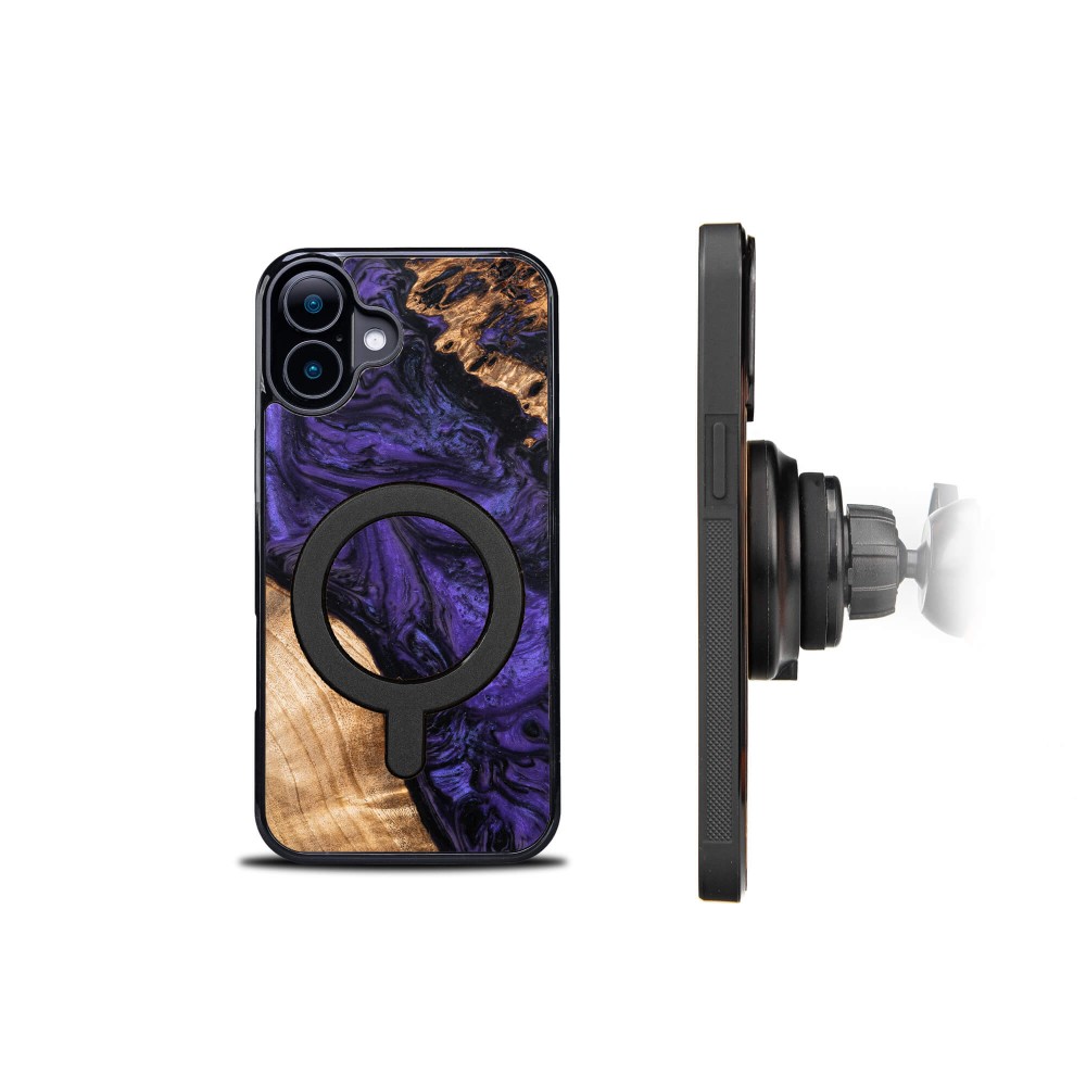 Etui Bewood Unique do iPhone 16 Plus - Violet z MagSafe (3)