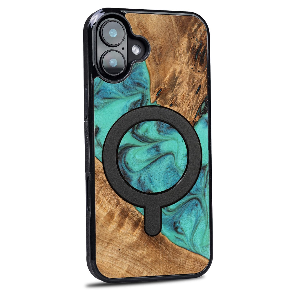 Etui Bewood Unique do iPhone 16 Plus - Turquoise z MagSafe (2)