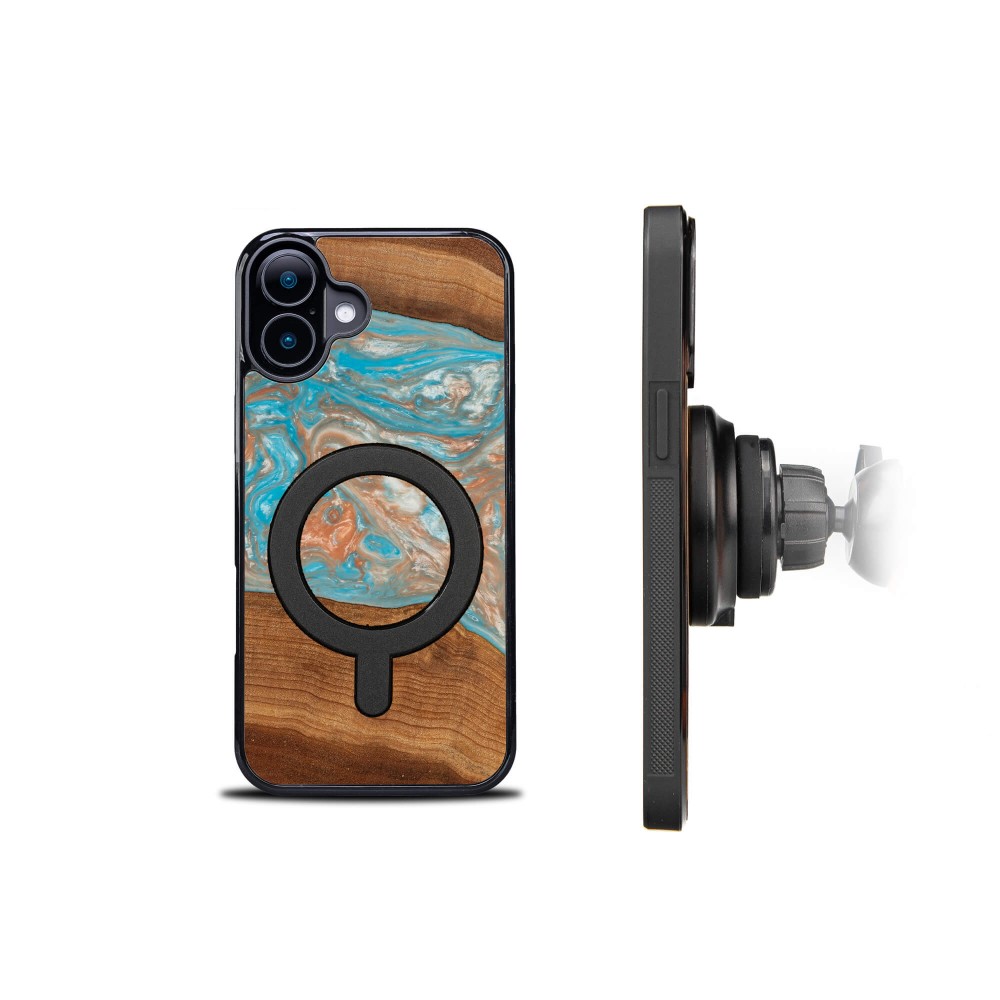 Etui Bewood Unique do iPhone 16 Plus - Planets - Saturn z MagSafe (3)