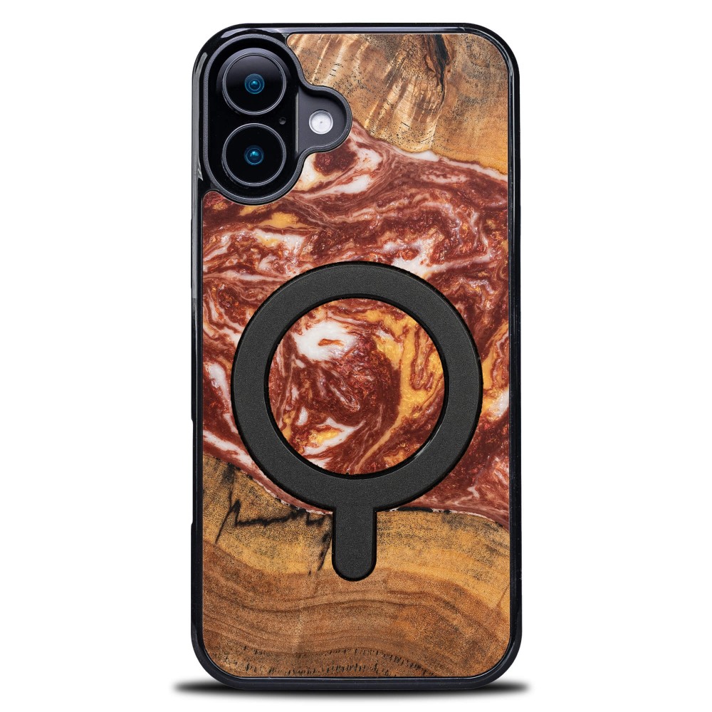 Etui Bewood Unique do iPhone 16 Plus - Planets - Mars z MagSafe (1)