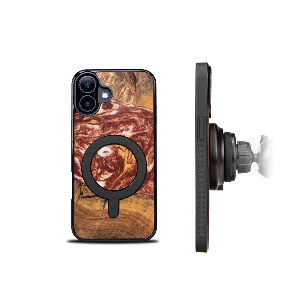 Etui Bewood Unique do iPhone 16 Plus - Planets - Mars z MagSafe (3)