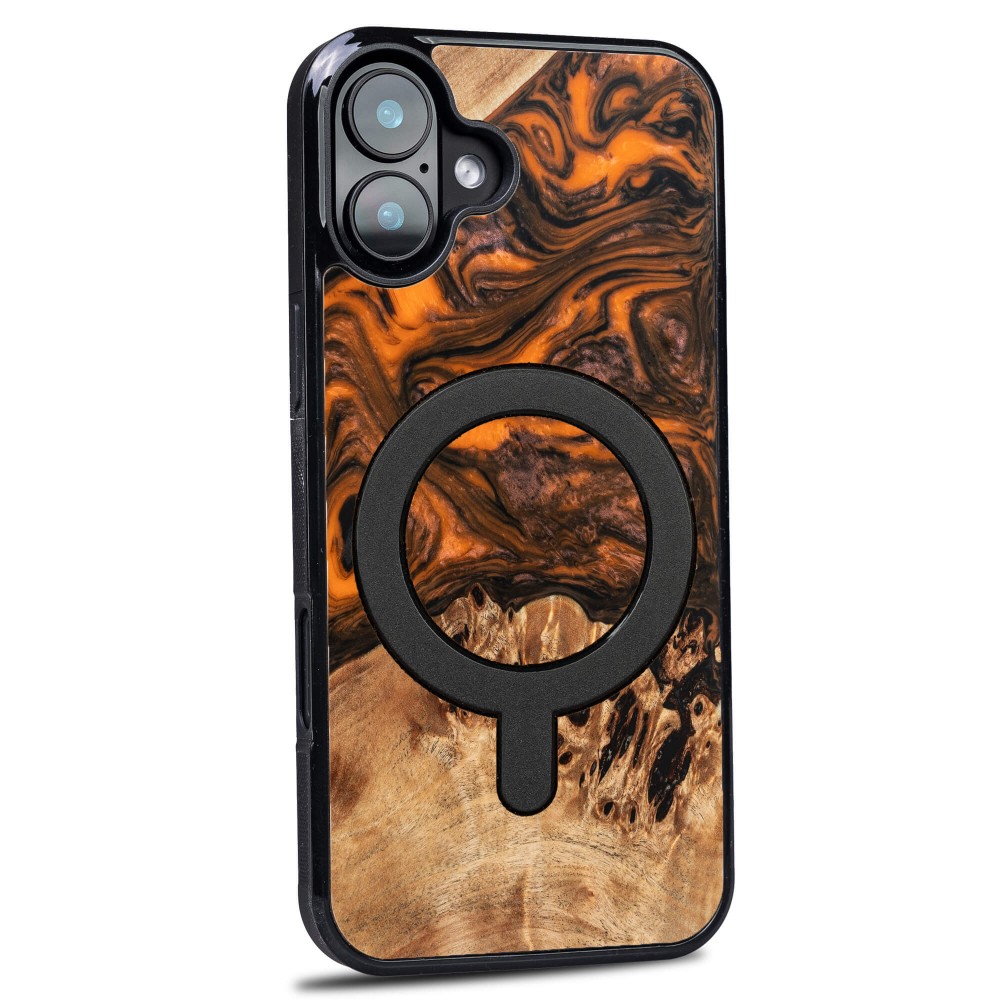 Etui Bewood Unique do iPhone 16 Plus - Orange z MagSafe (2)