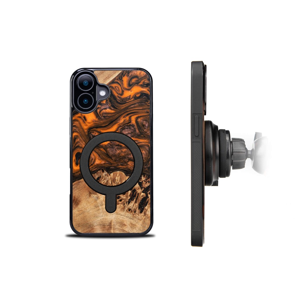 Etui Bewood Unique do iPhone 16 Plus - Orange z MagSafe (3)