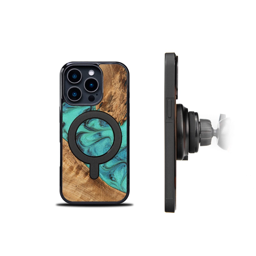 Etui Bewood Unique do iPhone 16 Pro - Turquoise z MagSafe (3)