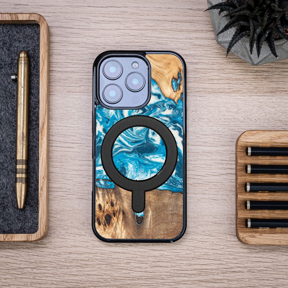 Etui Bewood Unique do iPhone 16 Pro - Planets - Uran z MagSafe (4)