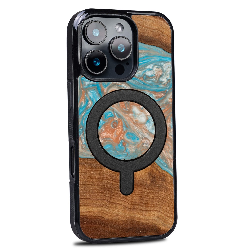 Bewood Resin Case for Apple iPhone 16 Pro - Planets - Saturn with MagSafe (2)