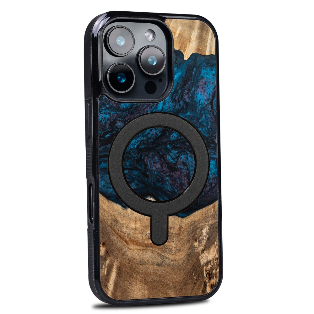 Etui Bewood Unique do iPhone 16 Pro - Planets - Neptun z MagSafe (2)