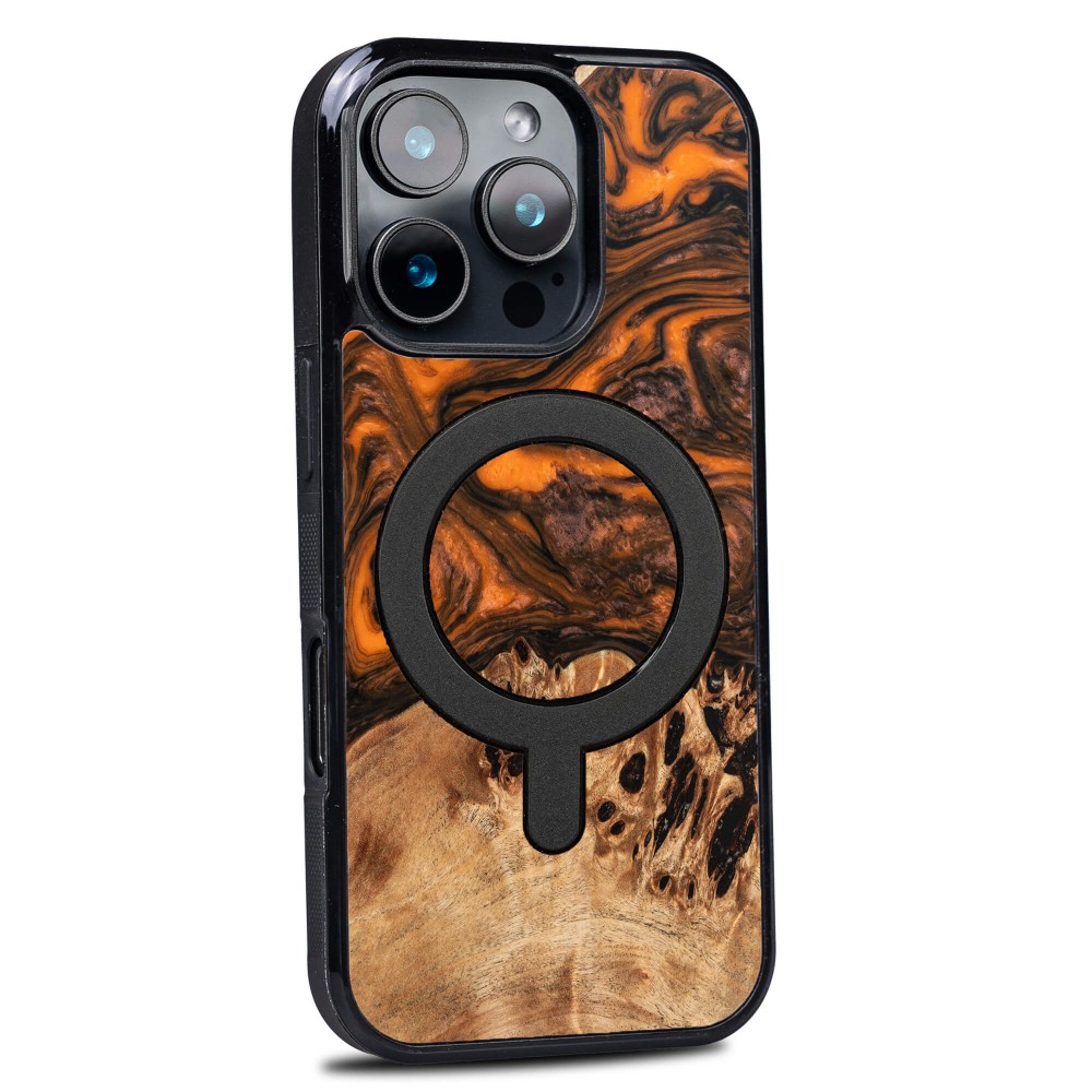 Etui Bewood Unique do iPhone 16 Pro - Orange z MagSafe (2)