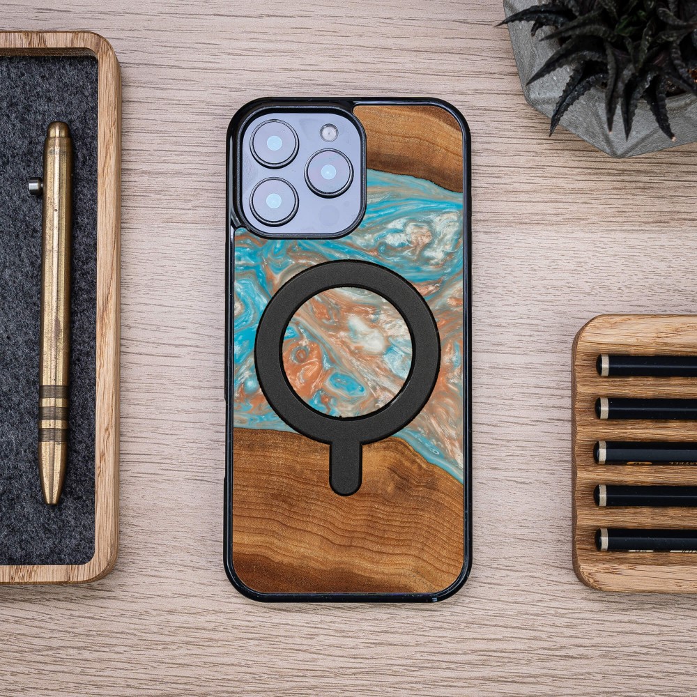 Etui Bewood Unique do iPhone 16 Pro Max - Planets - Saturn z MagSafe (4)